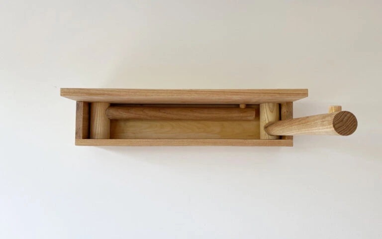 Bespoke bike holder in ash folded
