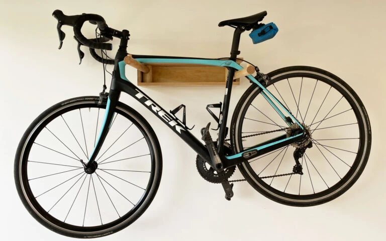 Bespoke bike holder wall mounted with bike 