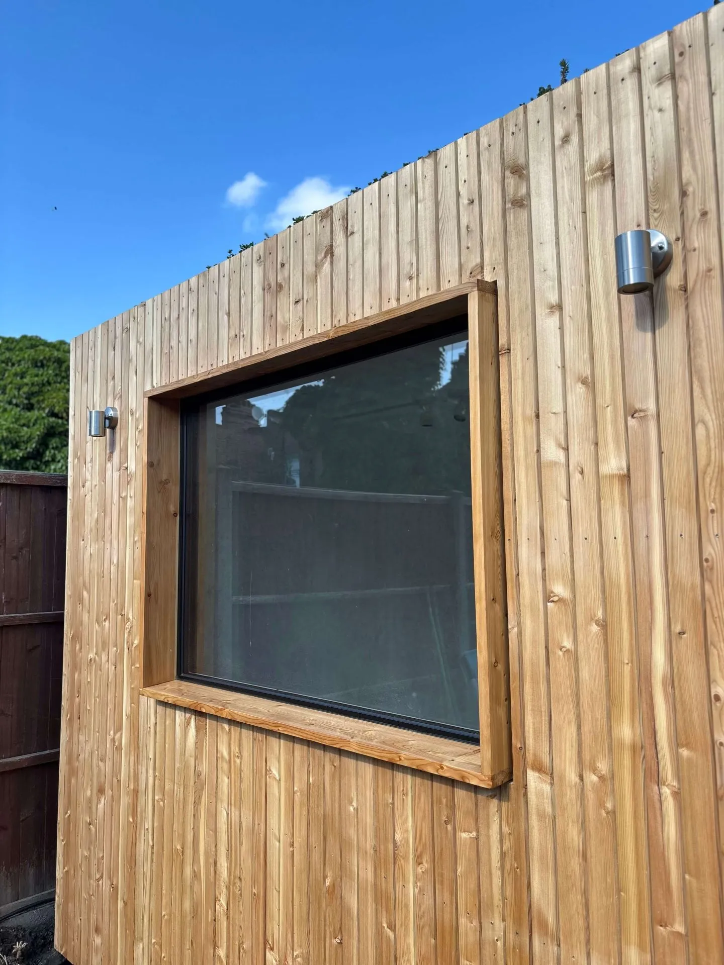 Large window and larch cladding
